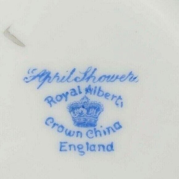 Royal Albert April Showers Tea Cup and Saucer Crown China England Reg No 769618 - Picture 5 of 6